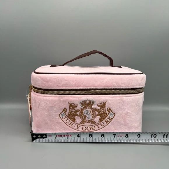 Juicy couture pink velour cosmetic bag - Picture 6 of 10